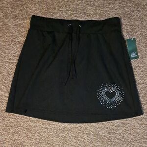 Wild Fable Black Mini Skirt with Sparkle Heart